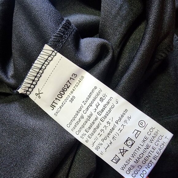 SHEIN CURVE Solid All Black Button Side Detail Zip Up Skort Womens Plus Size 1XL - Picture 3 of 5